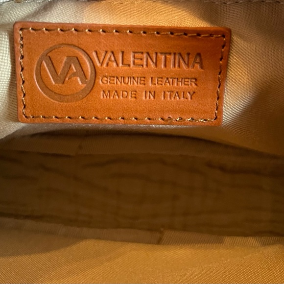 Valentina Brown & Carmel Pebbled Leather Crossbody Bag - Picture 8 of 13